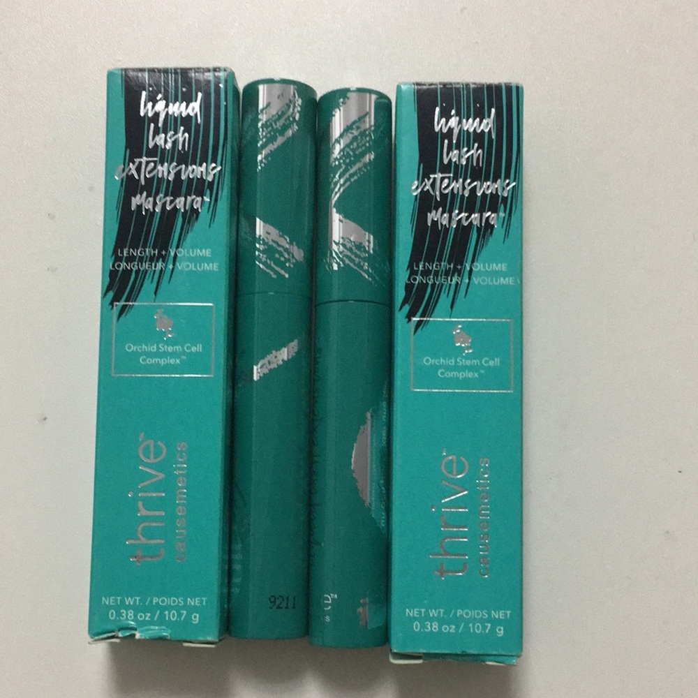 2 Pcs:Thrive Causemetics Liquid Lash Extensions Mascara Black Brynn/New in box